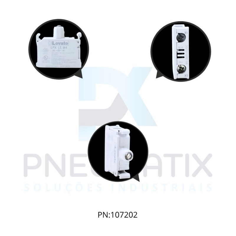 CONTATO AUXILIAR COM LED VERMELHO SERIE PLATINUN 187-265VDC/AC LPXLEM4 LOVATO CONTATO AUXILIAR COM LED VERMELHO SERIE PLATINUN 187-265VDC/AC LPXLEM4 LOVATO