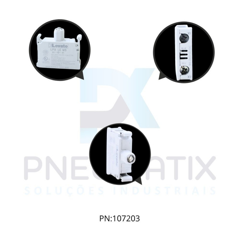 CONTATO AUXILIAR COM LED AMARELO SERIE PLATINUN 187-265VDC/AC LPXLEM5 LOVATO CONTATO AUXILIAR COM LED AMARELO SERIE PLATINUN 187-265VDC/AC LPXLEM5 LOVATO