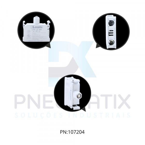 CONTATO AUXILIAR COM LED AZUL SERIE PLATINUN 187-265VDC/AC LPXLEM6 LOVATO CONTATO AUXILIAR COM LED AZUL SERIE PLATINUN 187-265VDC/AC LPXLEM6 LOVATO