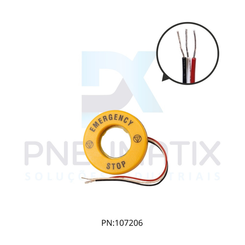 DISCO ETIQUETA AMARELA ILUMINADO DIAM. 60MM EMERGENCIA/STOP 24 VCC LPXDAU115024 LOVATO DISCO ETIQUETA AMARELA ILUMINADO DIAM. 60MM EMERGENCIA/STOP 24 VCC LPXDAU115024 LOVATO