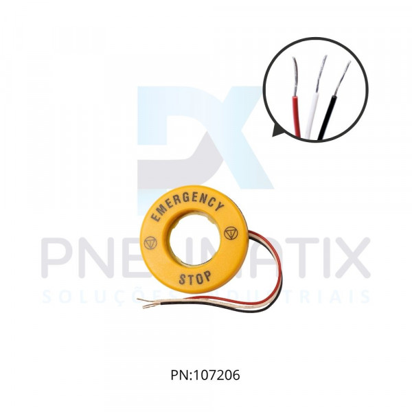 DISCO ETIQUETA AMARELA ILUMINADO DIAM. 60MM EMERGENCIA/STOP 24 VCC LPXDAU115024 LOVATO DISCO ETIQUETA AMARELA ILUMINADO DIAM. 60MM EMERGENCIA/STOP 24 VCC LPXDAU115024 LOVATO