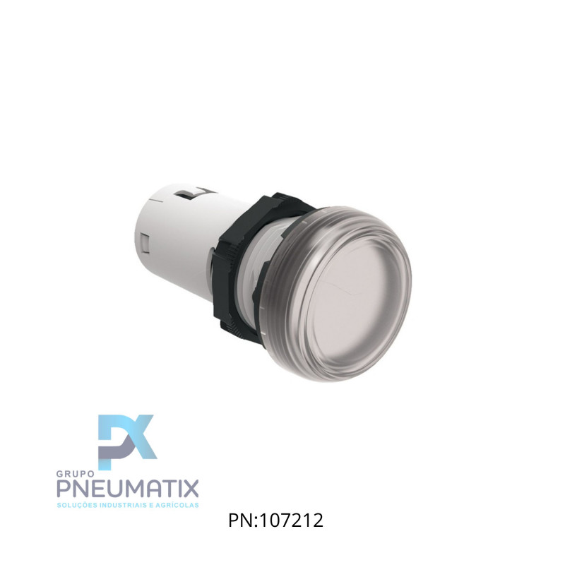 SINALIZADOR LED TRANSPARENTE 22MM SERIE PLATINUN MONOBLOCO 24VCC/AC LPMLB7 LOVATO