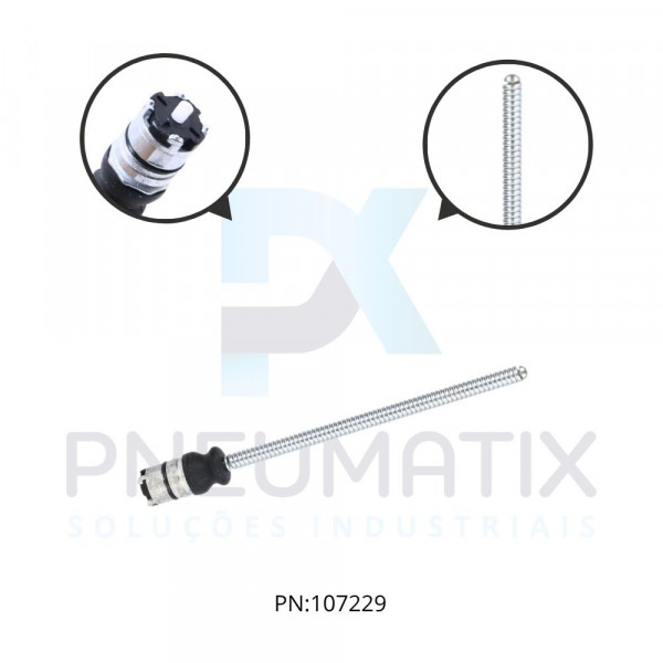 OPERADOR P/ CHAVE FIM DE CURSO HASTE FLEXIVEL INOX  KXAM1 LOVATO
