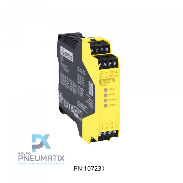 RELE DE SEGURANCA CAT 4 3NA+1NF 24VACC/AC REF. SRCES31 LOVATO RELE DE SEGURANCA CAT 4 3NA+1NF 24VACC/AC REF. SRCES31 LOVATO