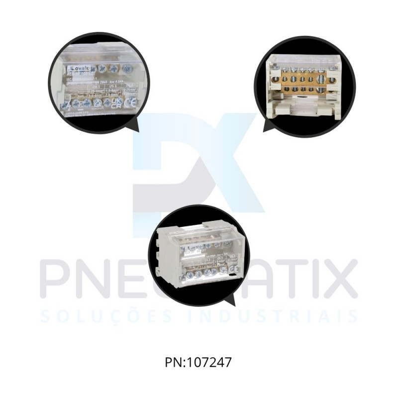BLOCO DE DISTRIBUICAO ENERGIA 2 VIAS X 7 POLOS 100A REF. ACB2P100G07 LOVATO BLOCO DE DISTRIBUICAO ENERGIA 2 VIAS X 7 POLOS 100A REF. ACB2P100G07 LOVATO