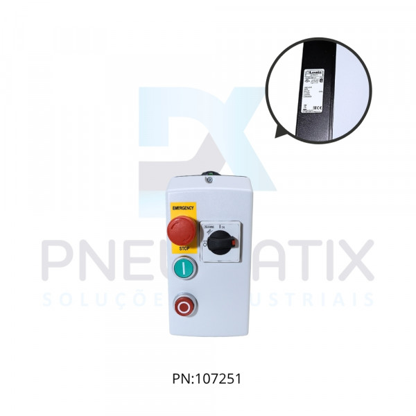 CAIXA PLASTICA COM BOTOES START/STOP/EMERGENCIA REF. M2P00911 LOVATO CAIXA PLASTICA COM BOTOES START/STOP/EMERGENCIA REF. M2P00911 LOVATO