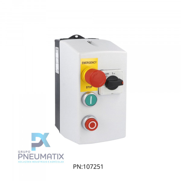 CAIXA PLASTICA COM BOTOES START/STOP/EMERGENCIA  REF. M2P00911 LOVATO