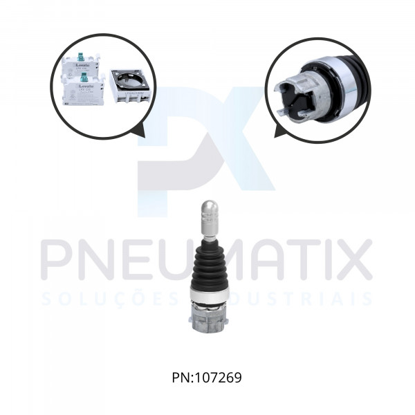 ACIONADOR TIPO JOYSTICK 2 POSICOES FIXA 2 NA IP67 REF. LPSJ200 LOVATO
