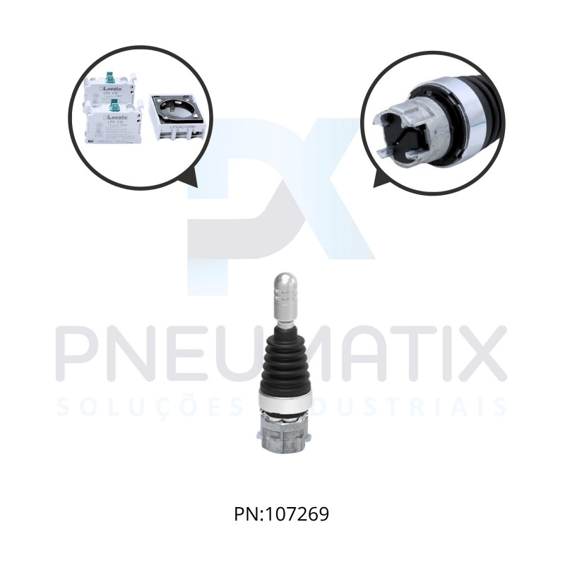 ACIONADOR TIPO JOYSTICK 2 POSICOES FIXA 2 NA IP67 REF. LPSJ200 LOVATO ACIONADOR TIPO JOYSTICK 2 POSICOES FIXA 2 NA IP67 REF. LPSJ200 LOVATO