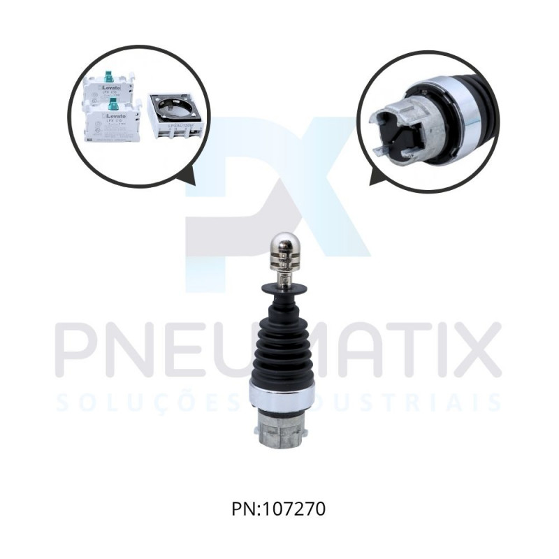 ACIONADOR TIPO JOYSTICK 2 POSICOES MOVEL 2 NA IP67 REF. LPSJ210 LOVATO ACIONADOR TIPO JOYSTICK 2 POSICOES MOVEL 2 NA IP67 REF. LPSJ210 LOVATO