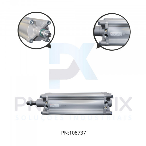 CILINDRO PNEUM.ISO D.A MAG.PERFILADO DIAM.125MM X CURSO 300MM PRA/802125/M/300 NORGREN CILINDRO PNEUM.ISO D.A MAG.PERFILADO DIAM.125MM X CURSO 300MM PRA/802125/M/300 NORGREN