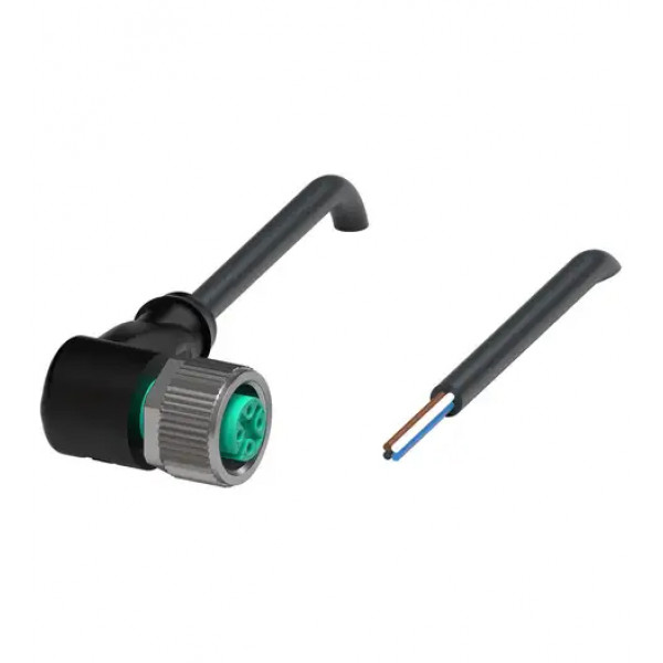 CABO C/CONECTOR 5MTS FEMEA ANGULAR M12 4 POLOS COR PRETO PUR V1-W-BK5M-PUR-U PN:217482 PEPPERL
