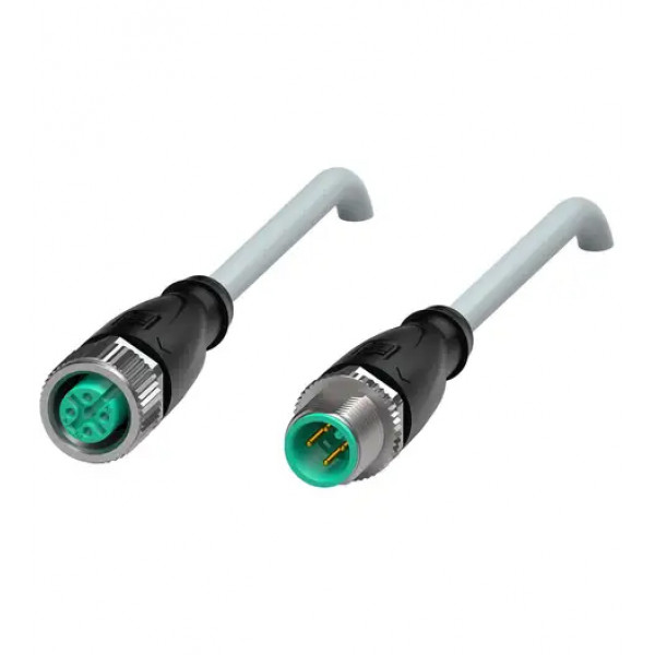CABO C/CONECTOR 3MTS FEMEA RETO M12 4 POLOS COR CINZA PVC V1-G-3M-PVC-V1-G PN:192068 PEPPERL