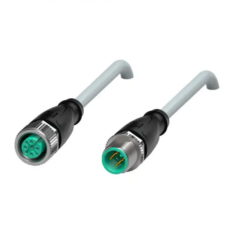 CABO C/CONECTOR 3MTS FEMEA RETO M12 4 POLOS COR CINZA PVC V1-G-3M-PVC-V1-G PN:192068 PEPPERL