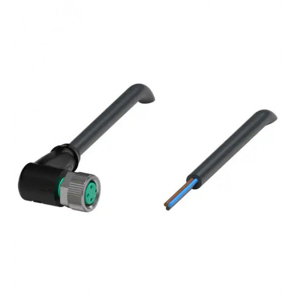 CABO C/CONECTOR 5MTS FEMEA ANGULAR M8 3 POLOS COR PRETO PUR V3-WM-BK5M-PUR-U PN:234128 PEPPERL