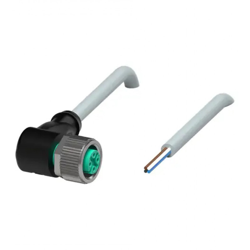 CABO C/CONECTOR 2MTS FEMEA ANGULAR M12 4 POLOS COR CINZA PVC V1-W-2M-PVC PN:032797 PEPPERL