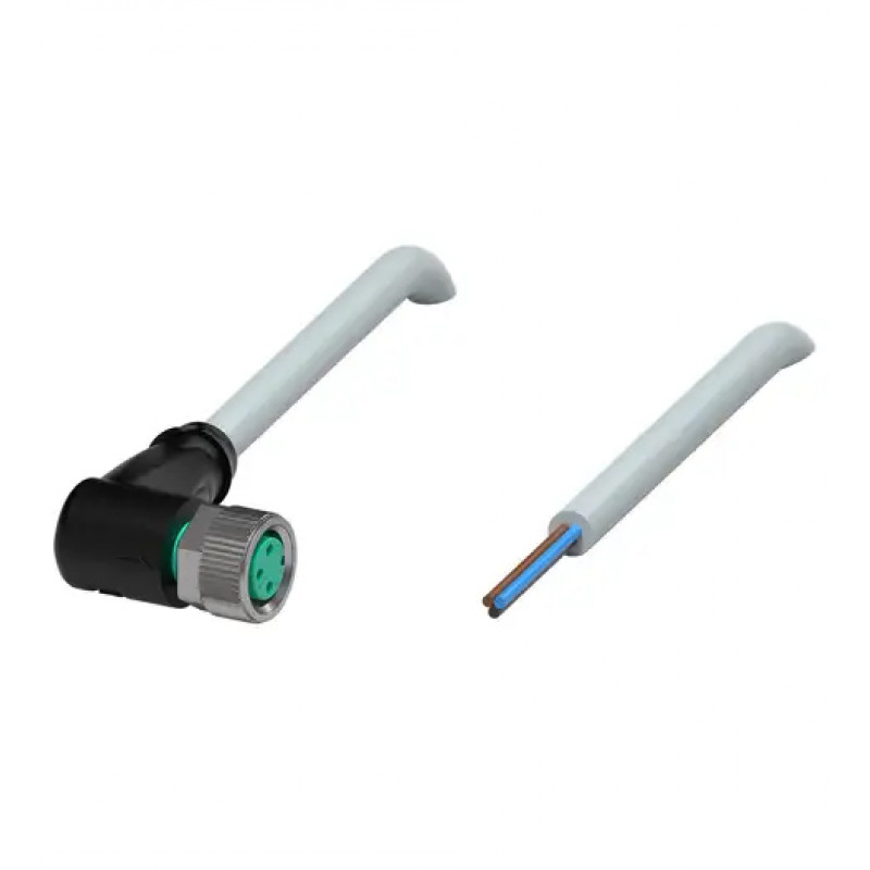 CABO C/CONECTOR 2MTS FEMEA ANGULAR M8 3 POLOS COR CINZA PUR V3-WM-2M-PUR PN:104022 PEPPERL
