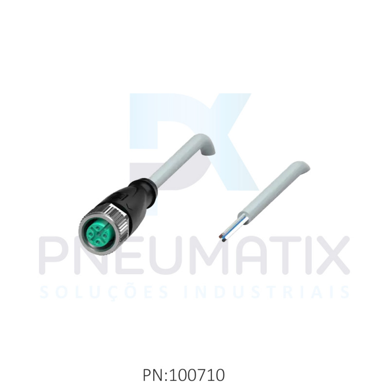 CABO C/CONECTOR 5MTS FEMEA RETO M12 5 POLOS COR CINZA PVC V15-G-5M-PVC PN:109478 PEPPERL