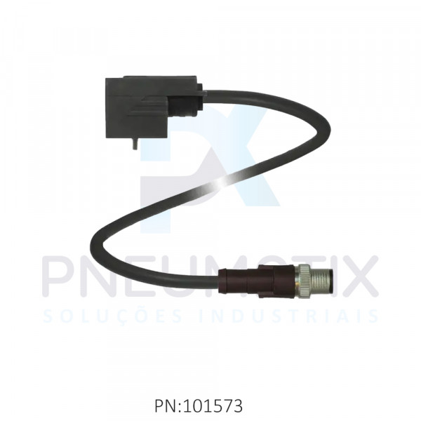 CABO C/CONECTOR P/BOBINA FORMATO BI 2+P TENSAO 24VAC/VDC C/LED CABO 2MTS M12 VMBI-2+P-2M-PUR-V1-G PN:456880 PEPPERL
