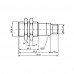 SENSOR ULTRASSONICO CIL.DIAM.18MM Sn:800MM ALIM.10-30VDC OUTPUT 4-20mA M12 UB800-18GM40-I-V1 PN:205340 PEPPERL