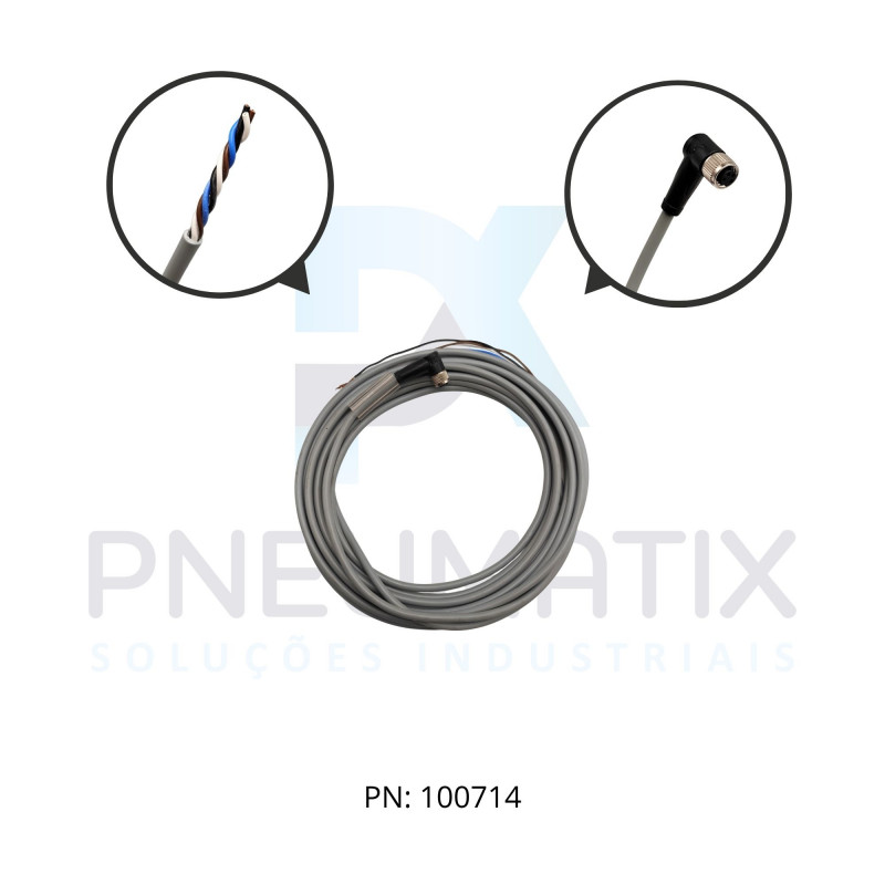 CABO C/CONECTOR 5MTS FEMEA ANGULAR M8 4 POLOS COR CINZA PVC V31-WM-5M-PVC PN:109033 PEPPERL CABO C/CONECTOR 5MTS FEMEA ANGULAR M8 4 POLOS COR CINZA PVC V31-WM-5M-PVC PN:109033 PEPPERL