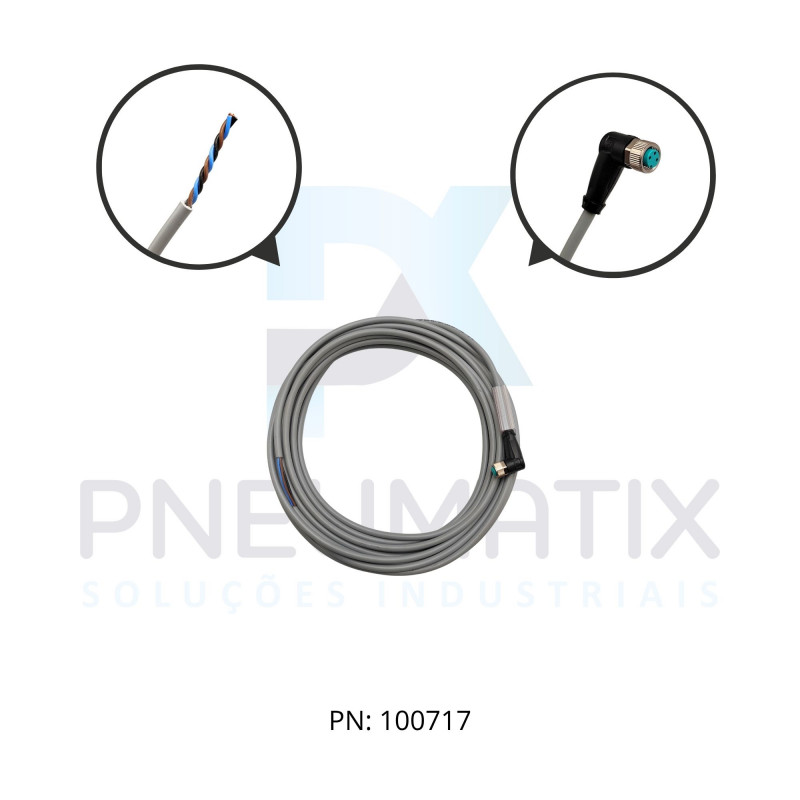 CABO C/CONECTOR 5MTS FEMEA ANGULAR M8 3 POLOS COR CINZA PVC V3-WM-5M-PVC PN:109026 PEPPERL CABO C/CONECTOR 5MTS FEMEA ANGULAR M8 3 POLOS COR CINZA PVC V3-WM-5M-PVC PN:109026 PEPPERL