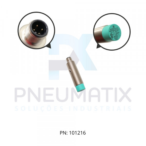 SENSOR IND.CIL.DIAM.18MM Sn:8MM N.FAC.ALIM.10-30VDC NPN NA/NF M12 NBN8-18GM60-A0-V1 PN:084013 PEPPERL