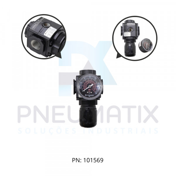 REGULADOR DE PRESSAO R.1/2 NPT C/MANOMETRO LINHA 73 R73G-4AK-RMG NORGREN