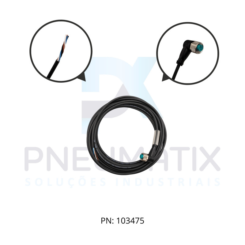 CABO C/CONECTOR 5MTS FEMEA ANGULAR M12 4 POLOS COR PRETO PUR V1-W-BK5M-PUR-U PN:217482 PEPPERL CABO C/CONECTOR 5MTS FEMEA ANGULAR M12 4 POLOS COR PRETO PUR V1-W-BK5M-PUR-U PN:217482 PEPPERL