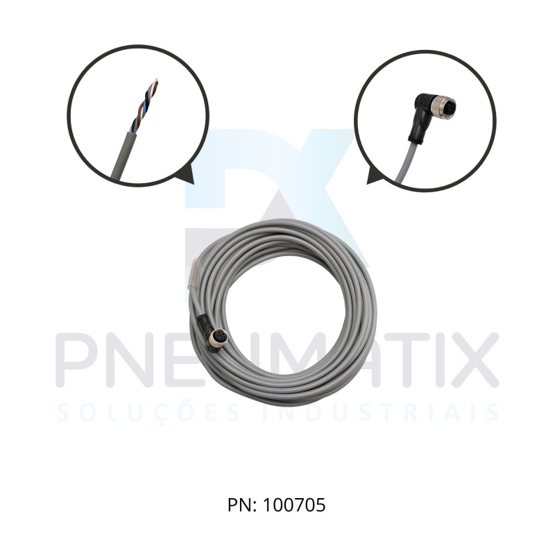CABO C/CONECTOR 10MTS FEMEA ANGULAR M12 5 POLOS COR CINZA PVC V15-W-10M-PVC PN:109483 PEPPERL CABO C/CONECTOR 10MTS FEMEA ANGULAR M12 5 POLOS COR CINZA PVC V15-W-10M-PVC PN:109483 PEPPERL