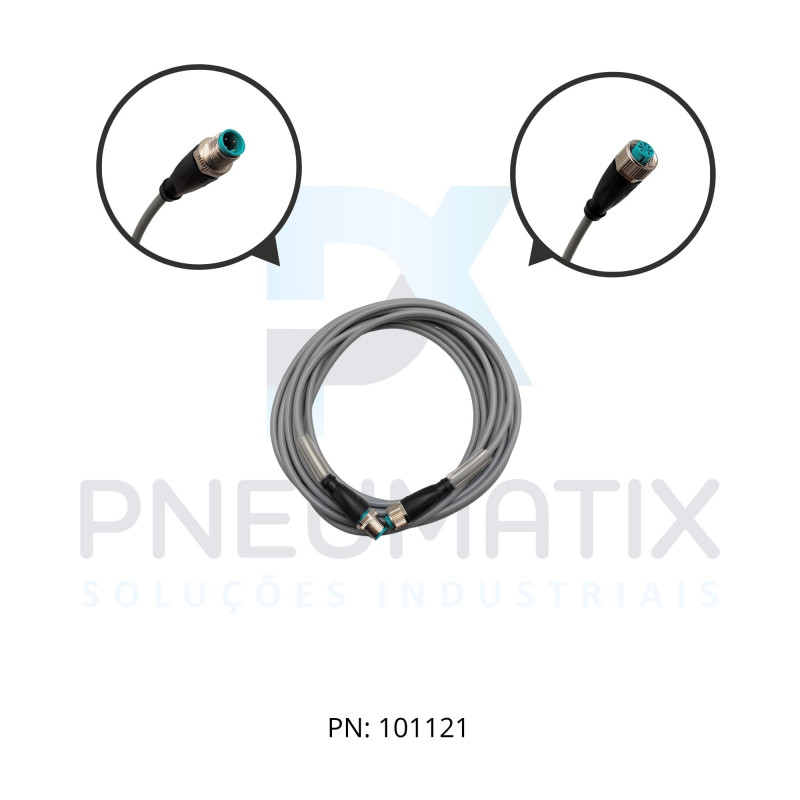 CABO C/CONECTOR 5MTS FEMEA RETO M12 4 POLOS COR CINZA PVC V1-G-5M-PVC-V1-G PN:114701 PEPPERL CABO C/CONECTOR 5MTS FEMEA RETO M12 4 POLOS COR CINZA PVC V1-G-5M-PVC-V1-G PN:114701 PEPPERL