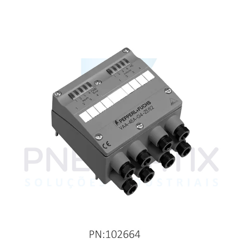 MODULO AS-I DIGITAL 4DI-4DO ALIM.24VDC PNP VBA-4E4A-G4-ZE/E2 PN:188590 PEPPERL
