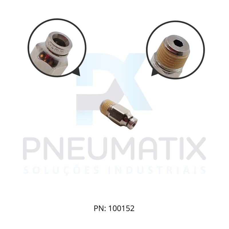 CONEXAO RETA MACHO METALICA 04MM X R.1/8 BSPT 101250418 NORGREN CONEXAO RETA MACHO METALICA 04MM X R.1/8 BSPT 101250418 NORGREN