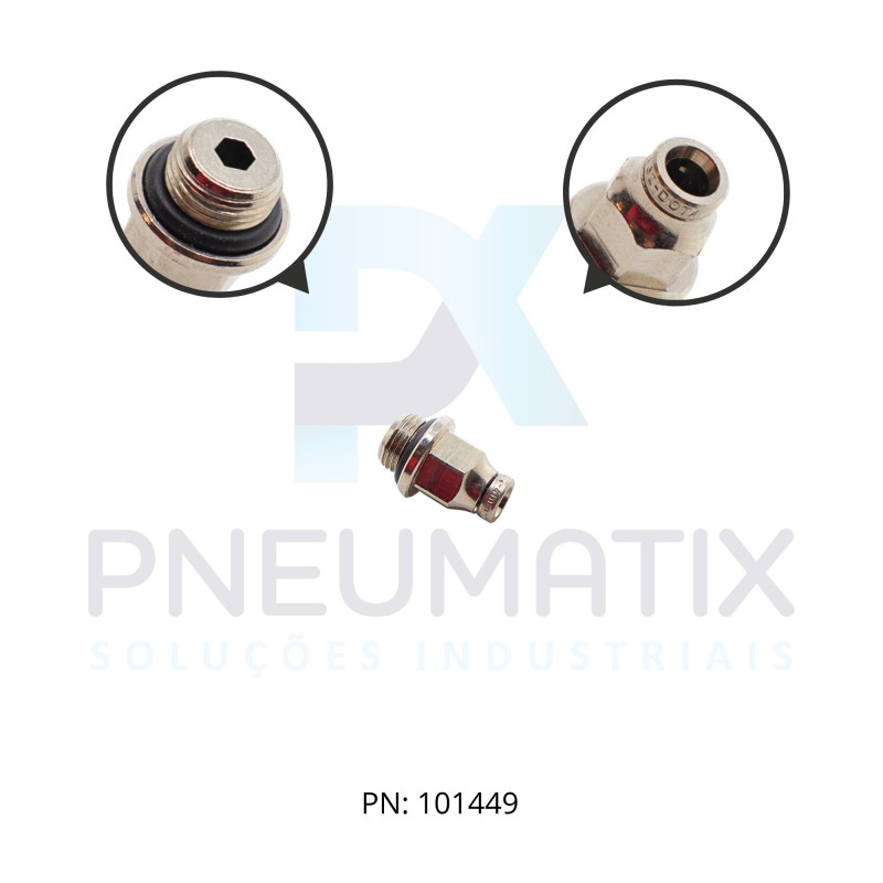 CONEXAO RETA MACHO METALICA 04MM X R.1/8 BSPP 102250418 NORGREN CONEXAO RETA MACHO METALICA 04MM X R.1/8 BSPP 102250418 NORGREN