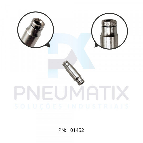 CONEXAO UNIAO RETA METALICA 04MM 100200400 NORGREN