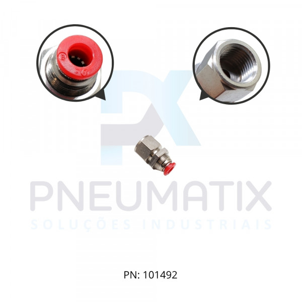 CONEXAO UNIAO P/PAINEL PLASTICA (PASSA MURO) 06MM X R.1/4 BSPP C02320628 NORGREN