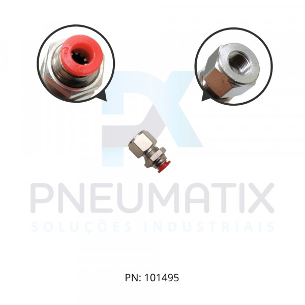 CONEXAO UNIAO P/PAINEL PLASTICA (PASSA MURO) 06MM X R.1/8 BSPP C02320618 NORGREN