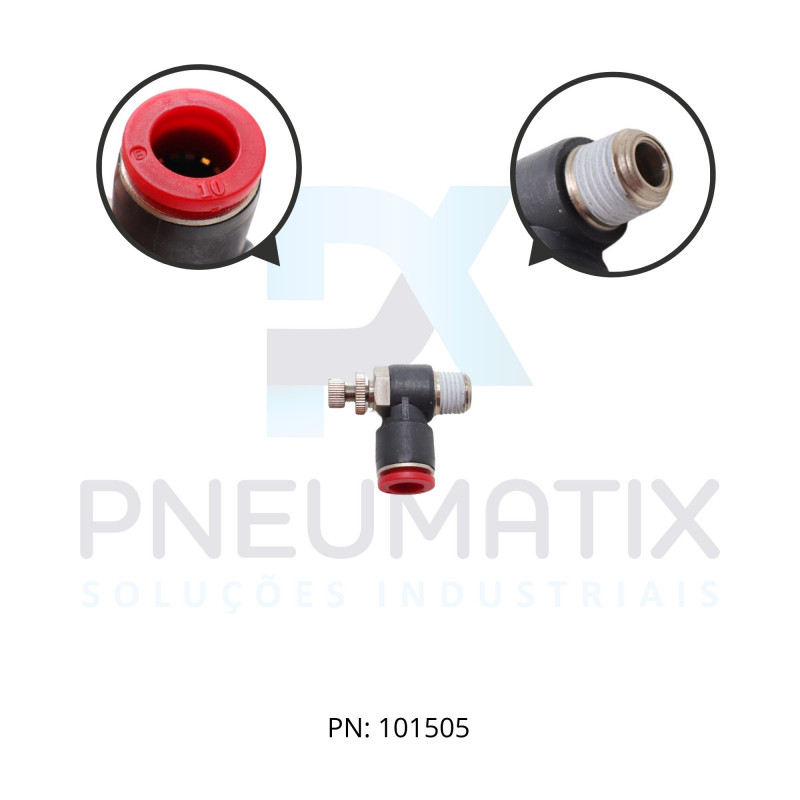 CONEXAO REGULADORA DE FLUXO PLASTICA 10MM X R.1/4 BSPT C0TA01028 NORGREN CONEXAO REGULADORA DE FLUXO PLASTICA 10MM X R.1/4 BSPT C0TA01028 NORGREN