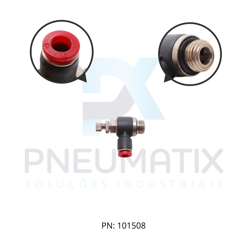 CONEXAO REGULADORA DE FLUXO PLASTICA 06MM X R.1/4 BSPP C0K510628 NORGREN CONEXAO REGULADORA DE FLUXO PLASTICA 06MM X R.1/4 BSPP C0K510628 NORGREN