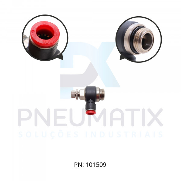 CONEXAO REGULADORA DE FLUXO PLASTICA 10MM X R.1/2 BSPP C0K511048 NORGREN CONEXAO REGULADORA DE FLUXO PLASTICA 10MM X R.1/2 BSPP C0K511048 NORGREN