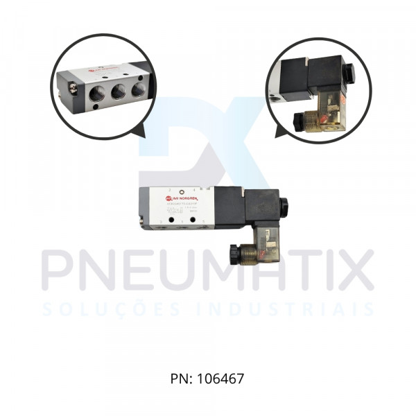 VALVULA IN LINE S.SOL.5/2V R.1/8BSPP 110VAC VCB22A517D-CA218F NORGREN