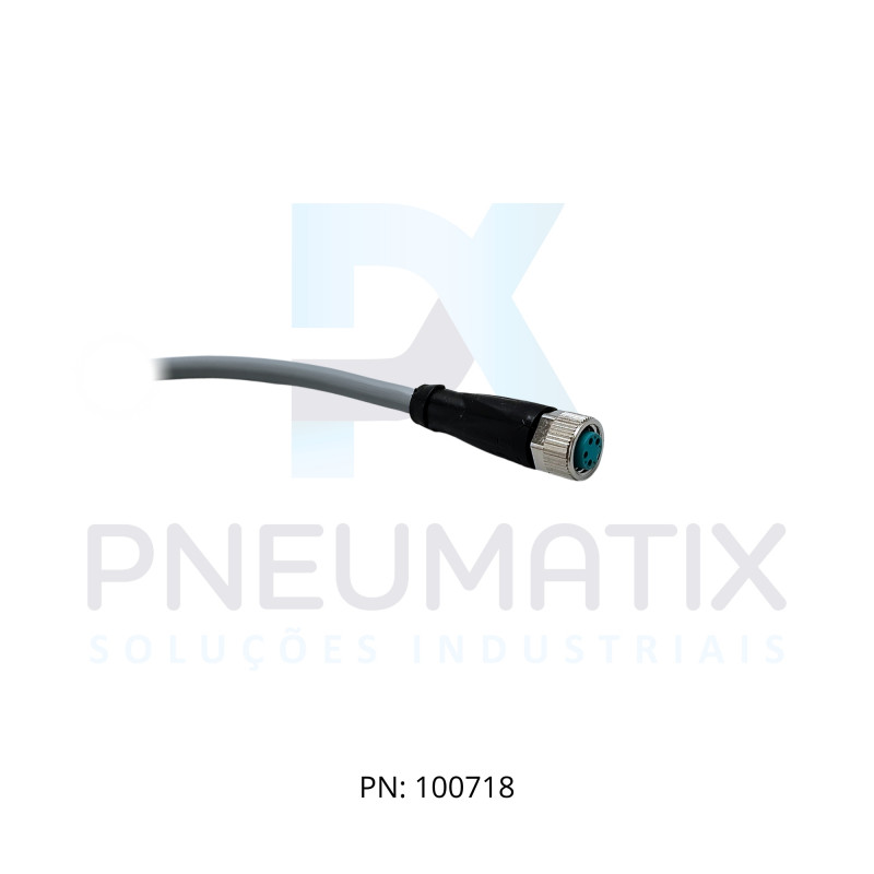 CABO C/CONECTOR 5MTS FEMEA RETO M8 4 POLOS COR CINZA PVC V31-GM-5M-PVC PN:109030 PEPPERL