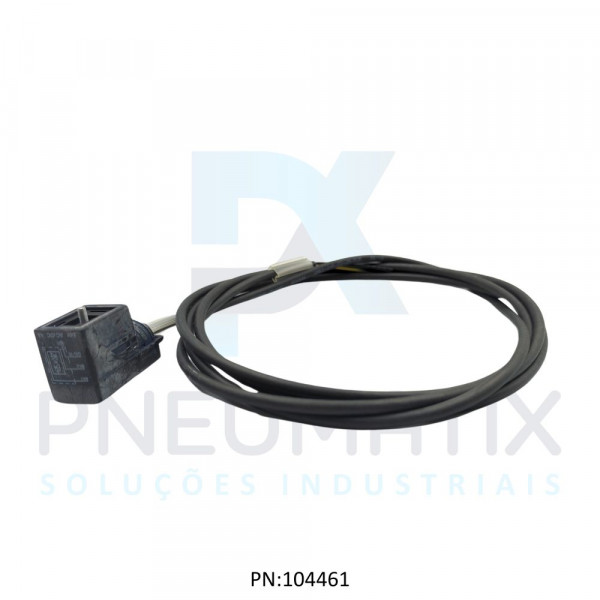 CABO C/CONECTOR 2MTS P/BOBINA FORMATO BI C/LED TENSAO 24VAC/VDC VMBI-2+P/Z2-2M-PUR PN:456846 PEPPERL