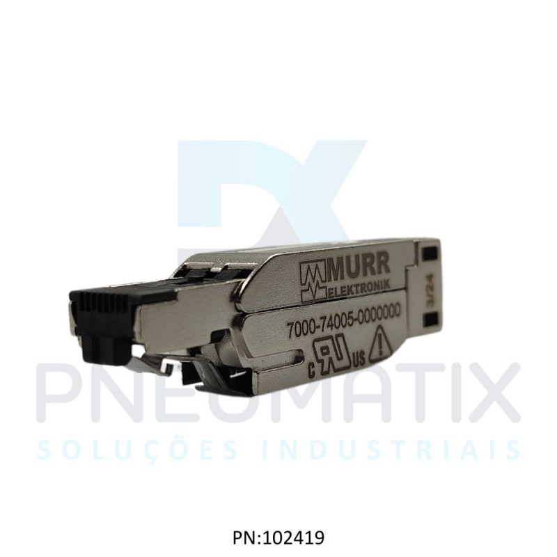 CONECTOR RJ45 METAL MACHO RETO 4 POLOS PROFINET 774005-0000000 MURR