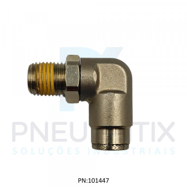 CONEXAO COTOVELO MACHO METALICA PUSH ON 3/8 X R.1/4 NPT 124470628 NORGREN