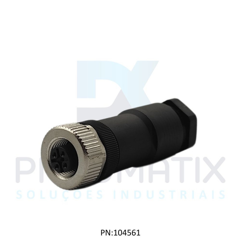 CONECTOR FEMEA RETO M12 4P.PARAFUSAVEL IP67 TENSAO MAX.250VCA/CC 712945-0000000 MURRELEKTRONIK