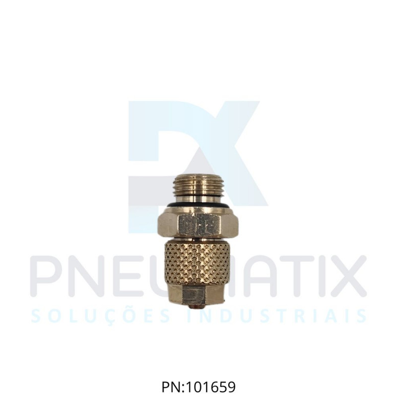 CONEXAO RETA MACHO METALICA PUSH ON 06MM X R.1/8 BSPT 241250618 NORGREN