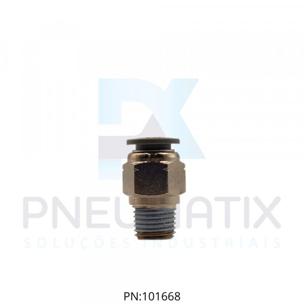 CONEXAO RETA MACHO PLASTICO 3/8 OD X R.1/4 NPT C/SEXTAVADO INTERNO C24250628 NORGREN