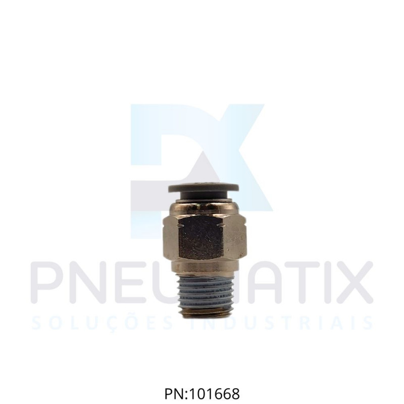 CONEXAO RETA MACHO PLASTICO 3/8 OD X R.1/4 NPT C/SEXTAVADO INTERNO C24250628 NORGREN