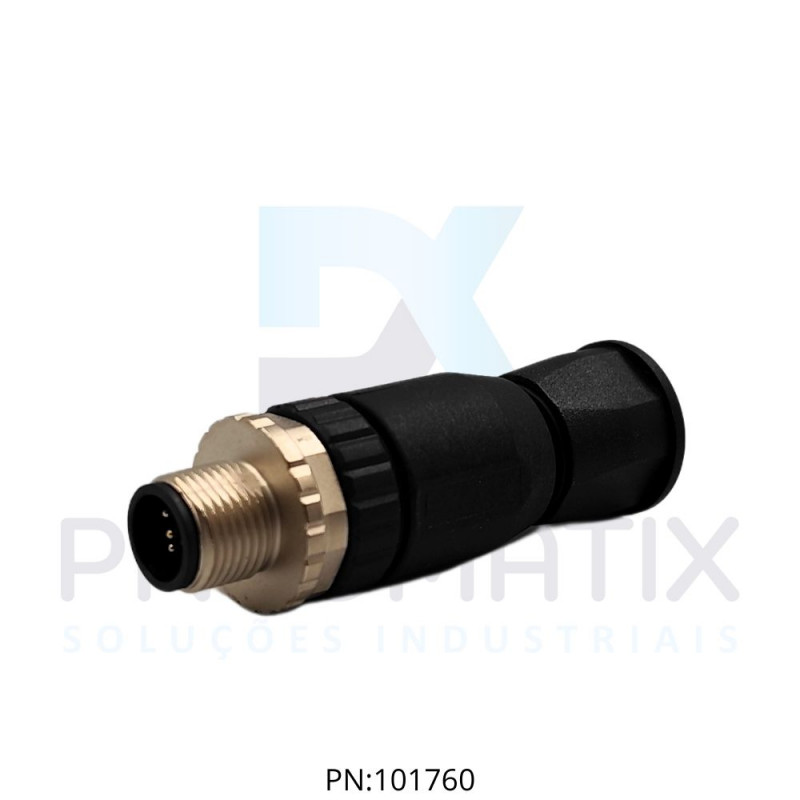 CONECTOR MACHO RETO M12 5P.PARAFUSAVEL IP67 7,5A.TEN.MAX.60VAC/VCC FIO 0,14-1,5MM 712731-0000000 MURRELEKTRONIK